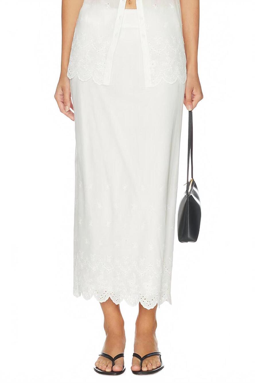 NEW ELODIE THE LABEL giselle skirt in canoli cream